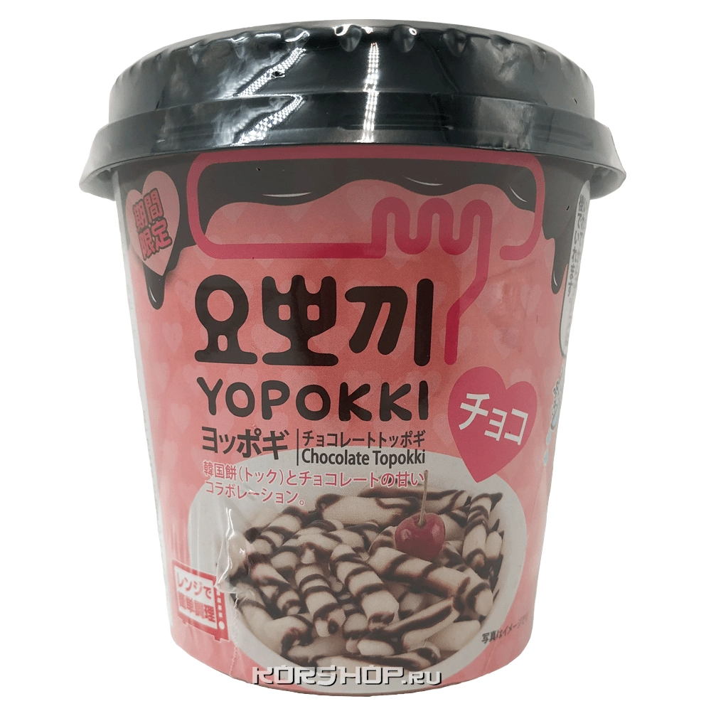 Рисовые клецки в шоколадном соусе Yopokki, Корея, 120 г Акция