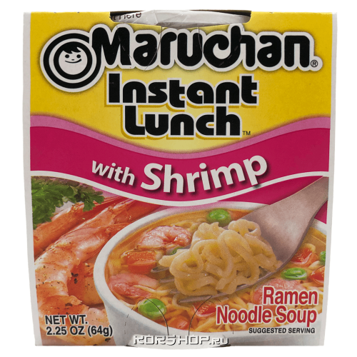 Лапша б/п со вкусом креветки Instant Lunch Maruchan, США, 64 г