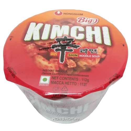 Лапша быстрого приготовления Кимчи Рамен Nongshim, Корея, 112 г Акция