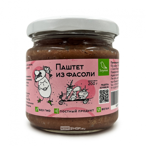 Паштет из фасоли Соймик, 200 г. Срок до 05.05.2025.Распродажа