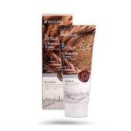3W CF Пенка для умывания с экстрактом коричневого риса BROWN RICE FOAM CLEANSING 100мл