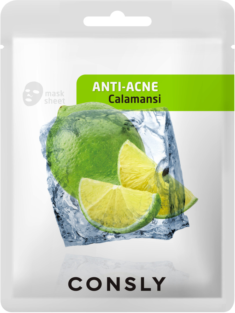 Маска тканевая противовоспалительная с экстрактом каламанси Calamansi Anti-Acne Mask Pack, 20мл
