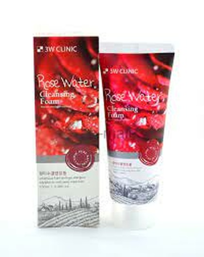 3W CF Пенка для умывания с розовой водой Rose Water Cleansing Foam 100мл