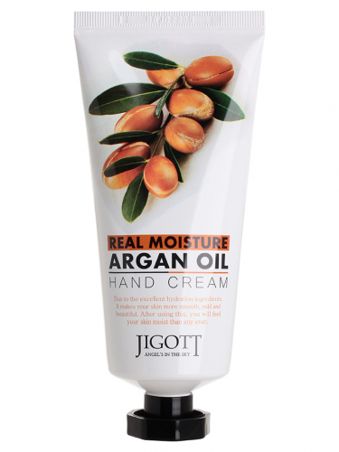 JGT HAND Крем для рук с экстрактом арганы JIGOTT REAL MOISTURE ARGAN OIL HAND CREAM, 100ml