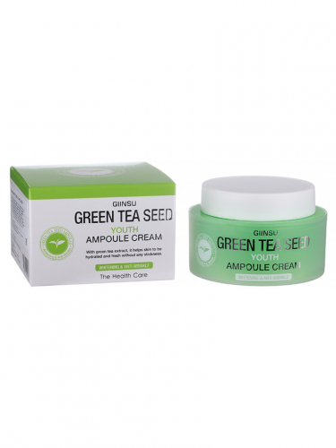 Крем для лица ампульный с зеленым чаем GIINSU GREEN TEA SEED YOUTH AMPOULE CREAM,65мл