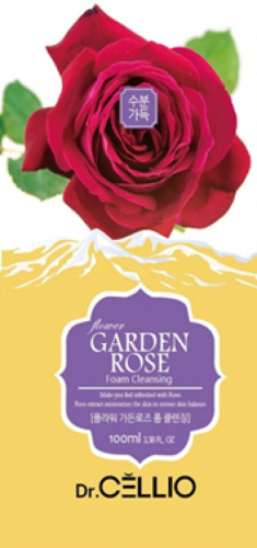 Пенка для умывания с экстрактом розы Dr.CELLIO G70 FLOWER GARDEN ROSE FOAM CELANSING