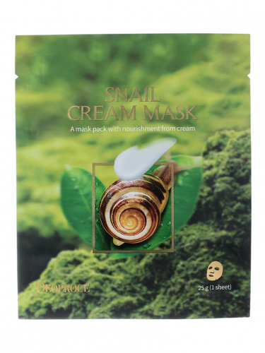 ДП SHEET Маска кремовая на тканевой основе DEOPROCE SNAIL CREAM MASK