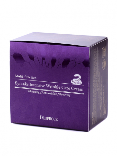 ДП CREAM Крем для лица со змеиным ядом DEOPROCE SYNAKE INTENSIVE WRINKLE CARE CREAM 100g