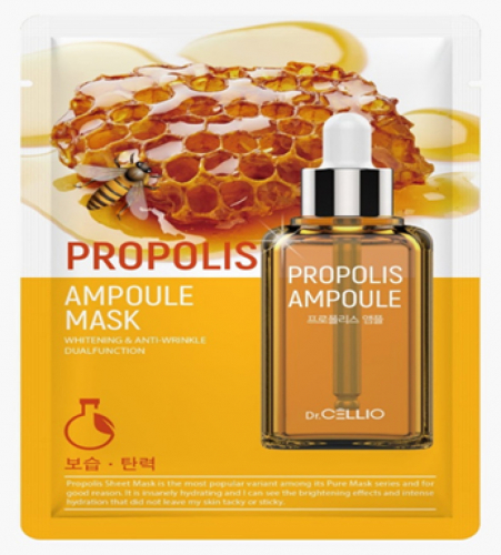 Маска тканевая Dr.CELLIO PROPOLIS AMPOULE MASK