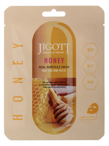 JGT Маска на тканевой основе JIGOTT HONEY REAL AMPOULE MASK