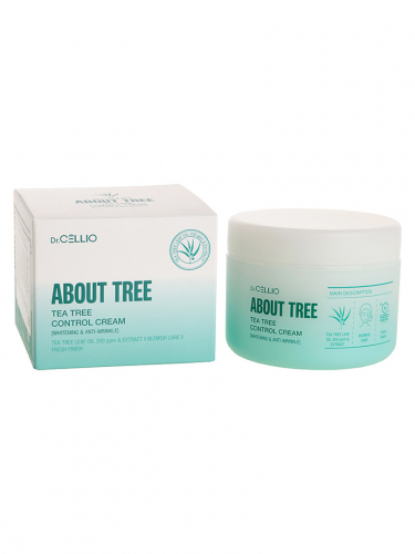 Крем для лица для чувствительной кожи Dr.CELLIO ABOUT TREE TEATREE CONTROL CREAM [WHITENING & ANTI-WRINKLE]
