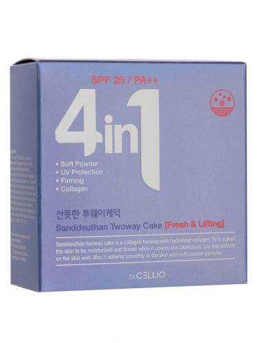 Пудра для лица с запасным блоком Dr.CELLIO Dr.G50 4 IN 1 SANDDEUTHAN TWOWAYCAKE (Whitening) #23