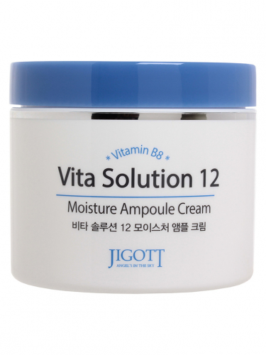 JGT VITA C Крем для лица ампульный увлажняющий JIGOTT VITA SOLUTION 12 MOISTURE AMPOULE CREAM 100ml