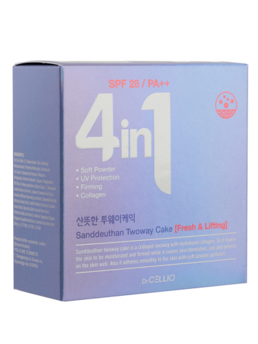 Пудра для лица с запасным блоком Dr.CELLIO Dr.G50 4 IN 1 SANDDEUTHAN TWOWAYCAKE (Whitening) #13
