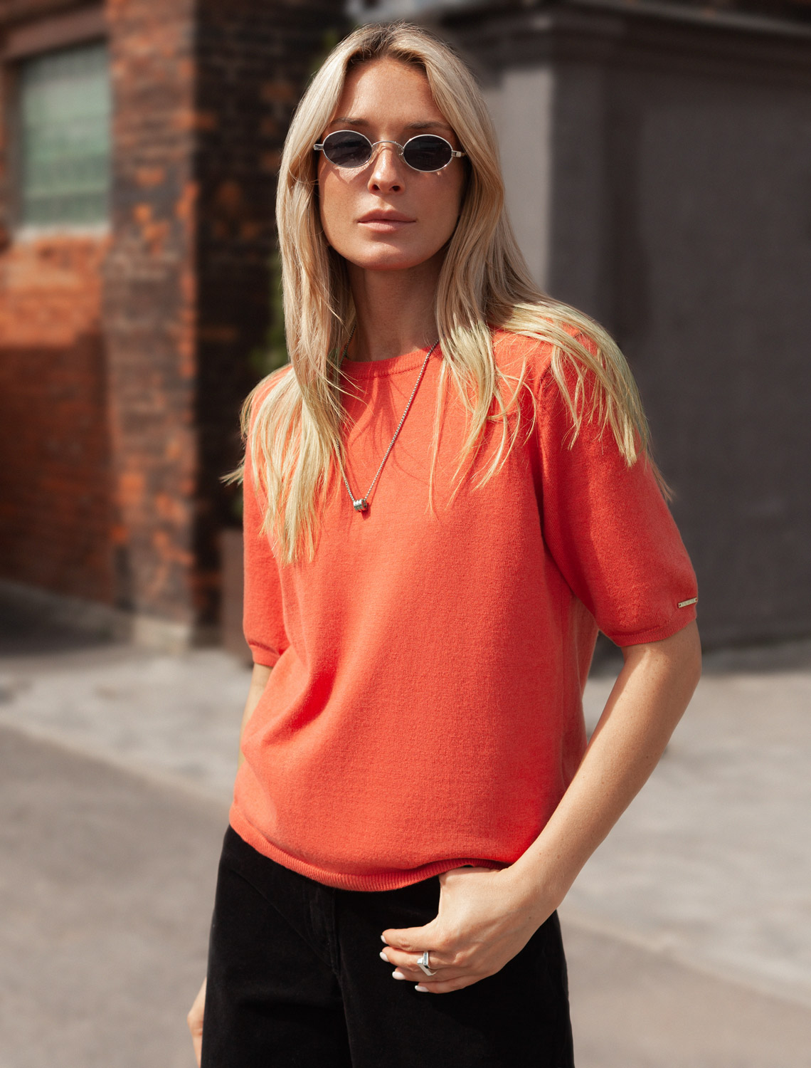 Джемпер тонкой вязки из хлопка с кашемиром