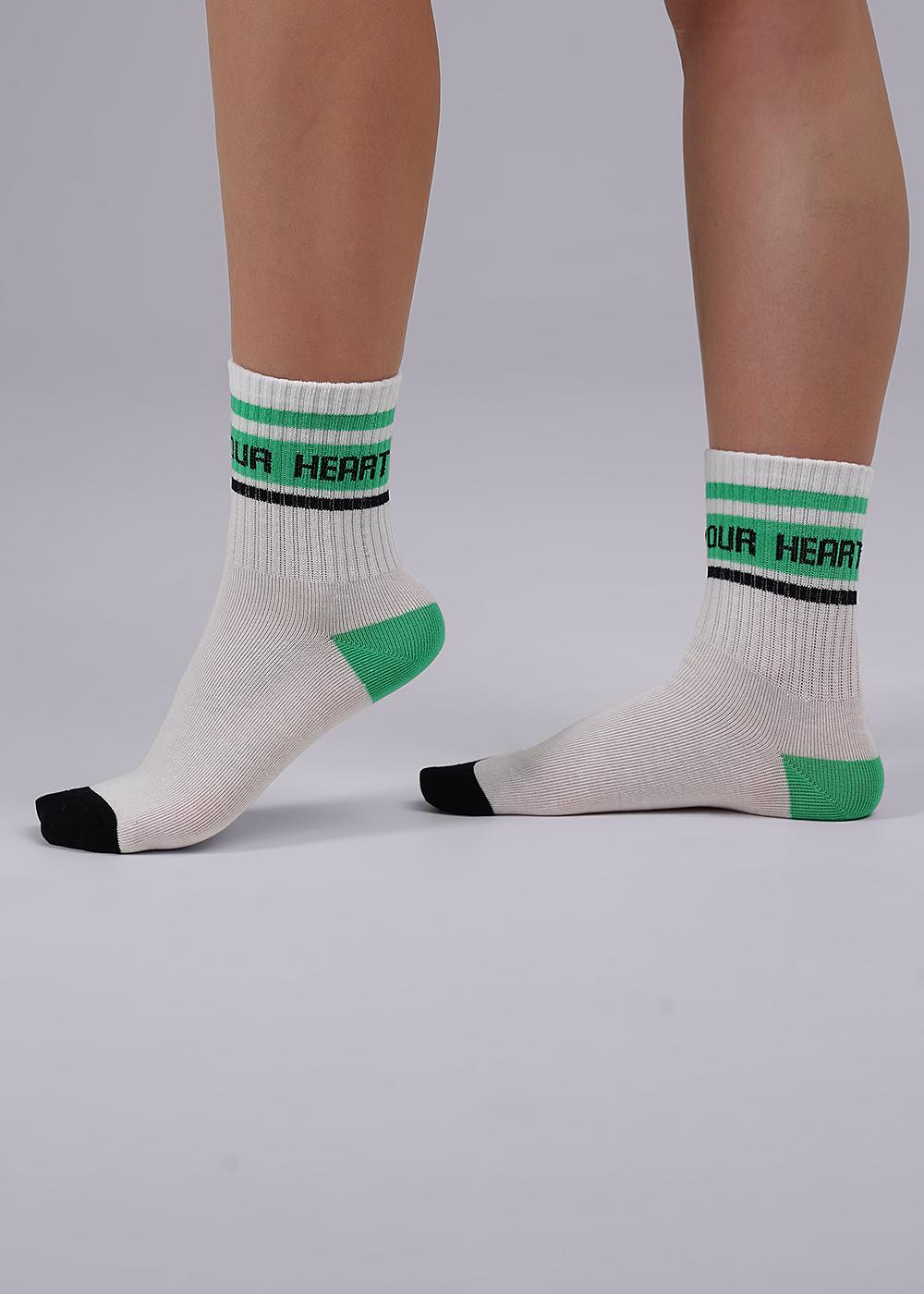 Ст.цена 72р CLE С1431 24 Носки детские для девочки С1431 24 белый/зелёный