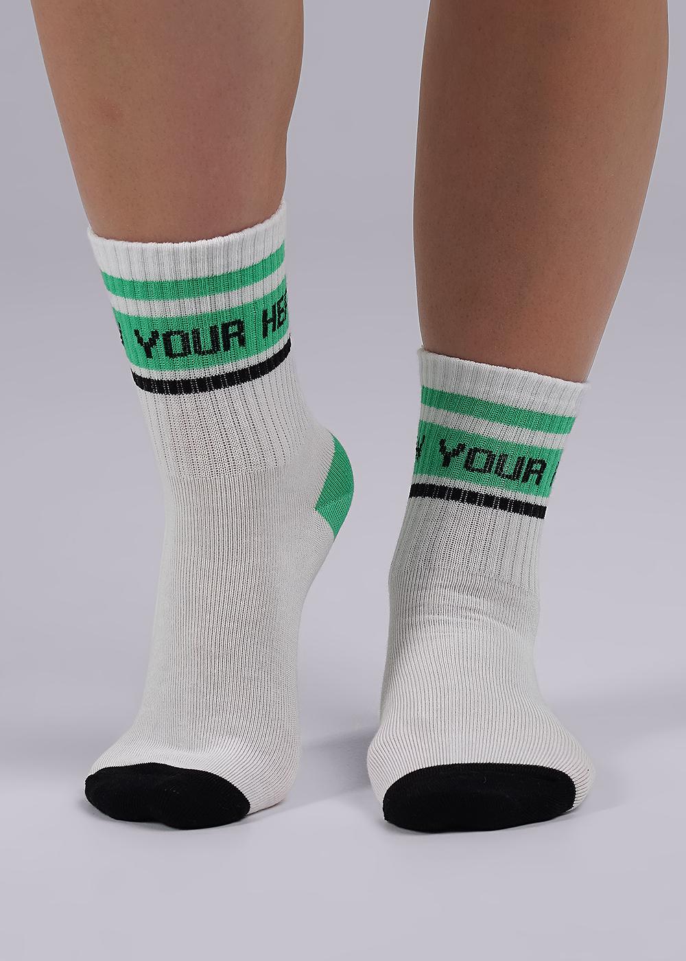 Ст.цена 72р CLE С1431 24 Носки детские для девочки С1431 24 белый/зелёный