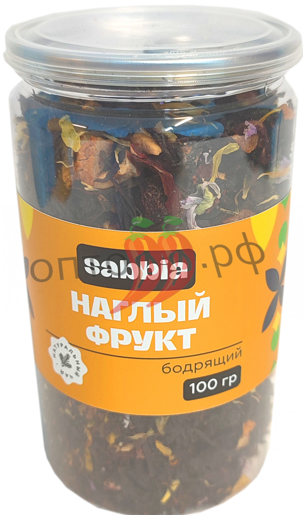 Чай Sabbia Наглый фрукт 100гр черный ПЭТ (кор*60)