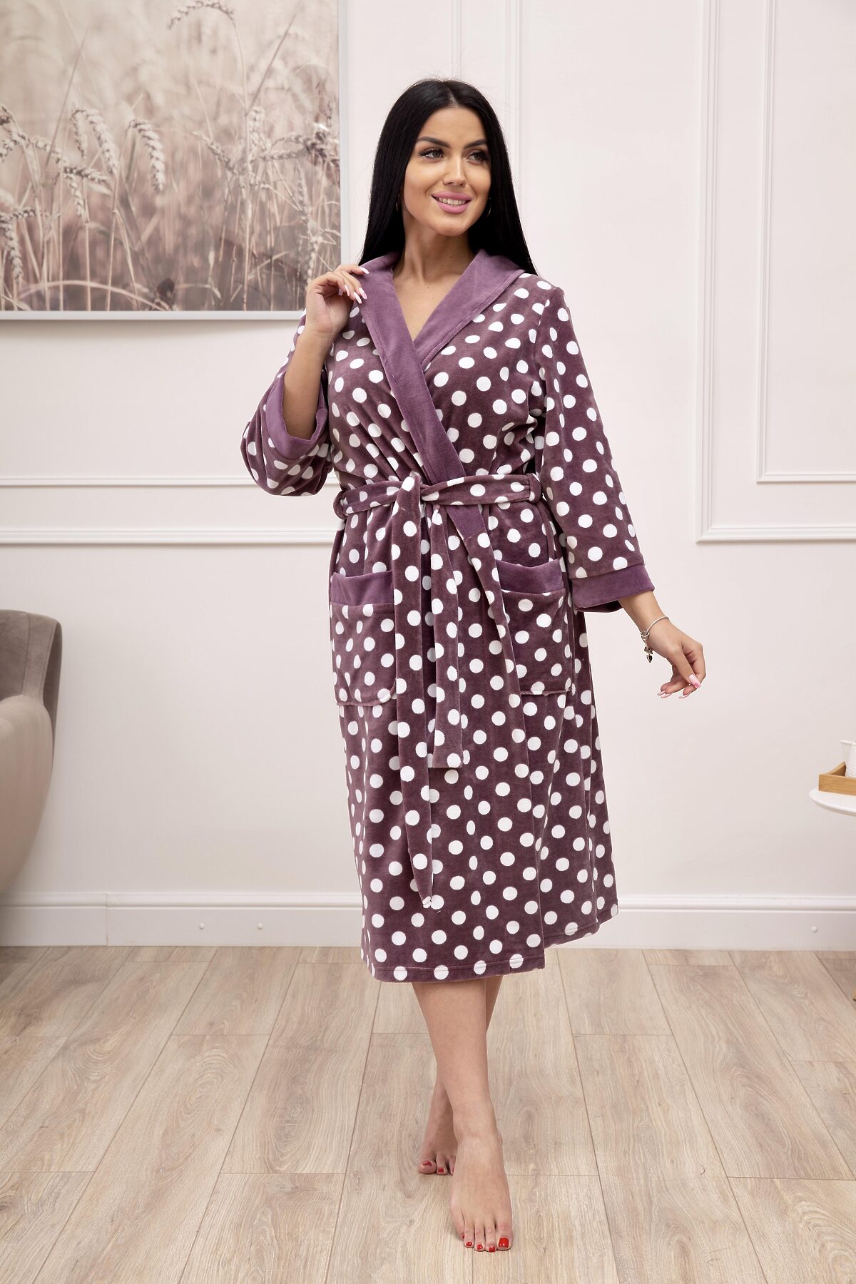 Халат женский Делма Л LIKA DRESS #933063Лиловый