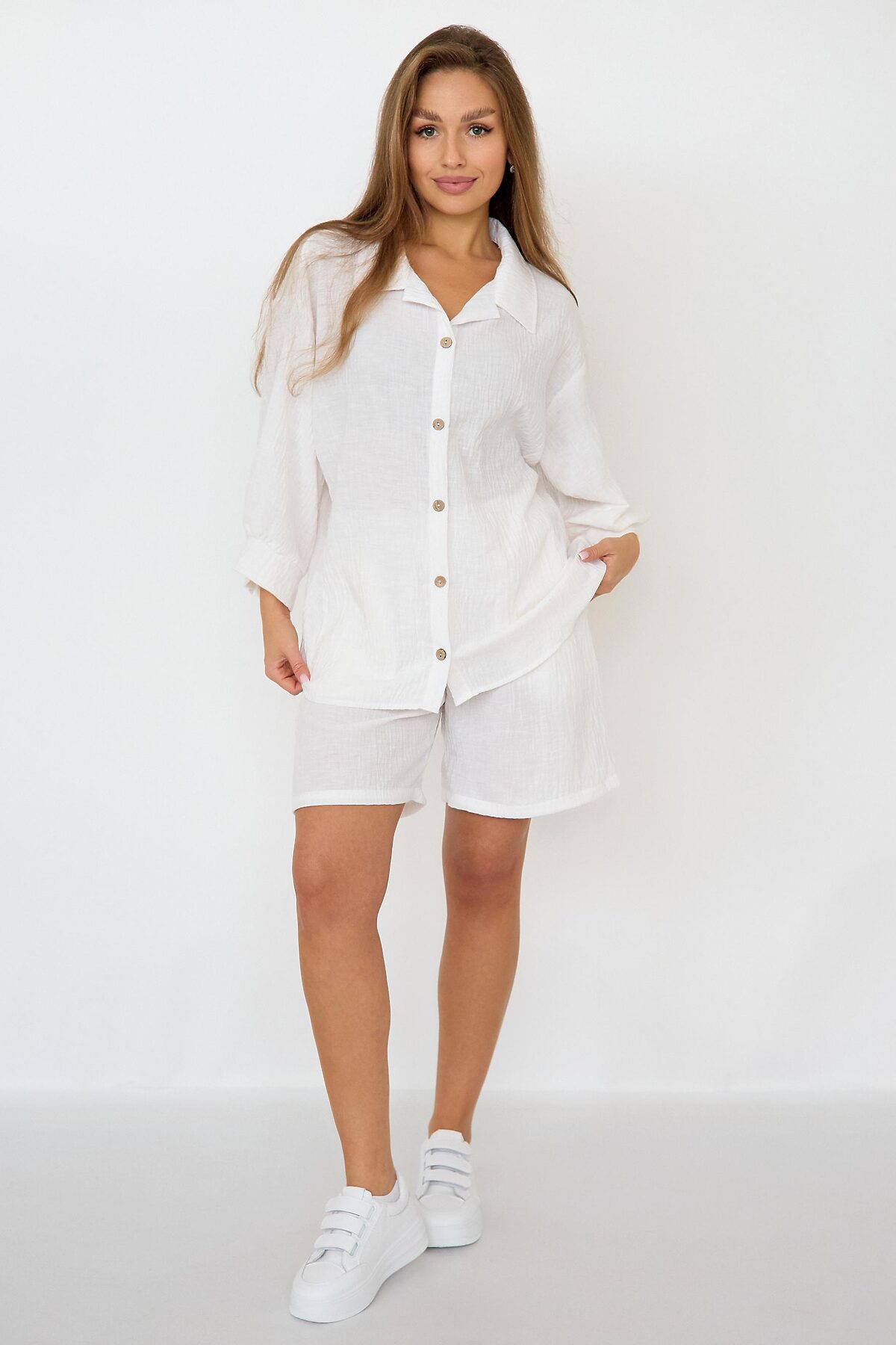 Костюм (Рубашка+Шорты) LIKA DRESS #1060997Белый