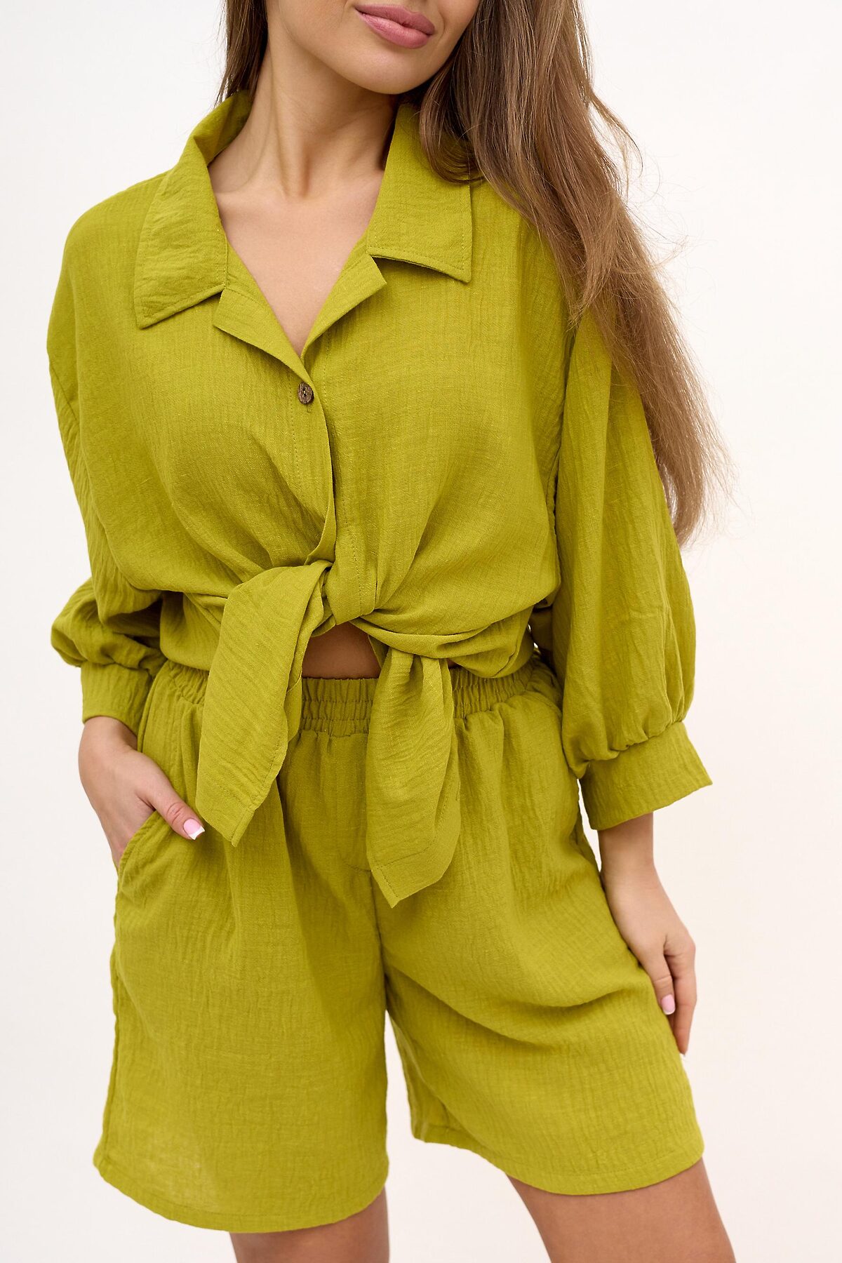 Костюм (Рубашка+Шорты) LIKA DRESS #1071065Фисташковый
