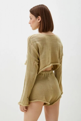 Костюм (Джемпер+Шорты) LIKA DRESS #1070875Бежевый