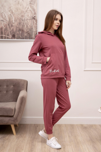 Костюм (Худи+Брюки) LIKA DRESS #862872Бордовый