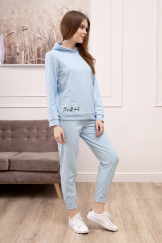 Костюм (Худи+Брюки) LIKA DRESS #862722Голубой