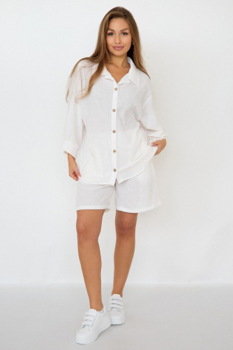 Костюм (Рубашка+Шорты) LIKA DRESS #1060997Белый