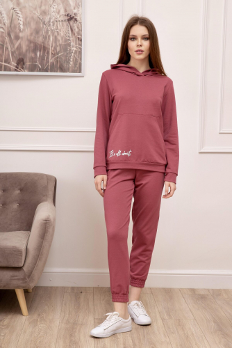 Костюм (Худи+Брюки) LIKA DRESS #862872Бордовый