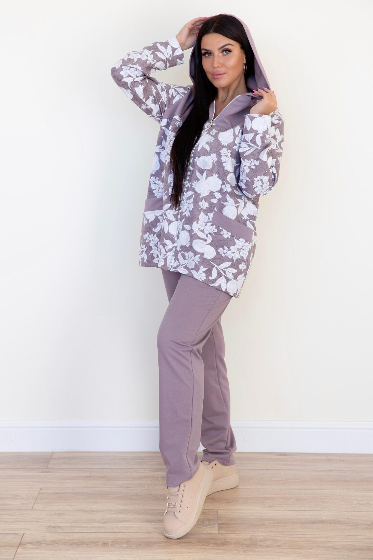 Костюм (Толстовка+Брюки) LIKA DRESS #862813Коричневый