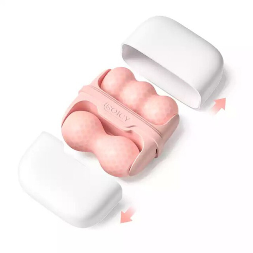 [MEZONICA] Массажер для лица и тела розовый роликовый ОХЛАЖДАЮЩИЙ Soicy 30 Pink, 1 шт
