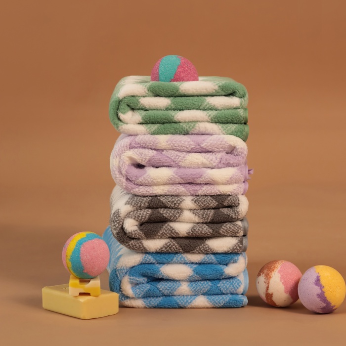 Полотенце банное «Этель. Градиент», 70×140 см, голубое