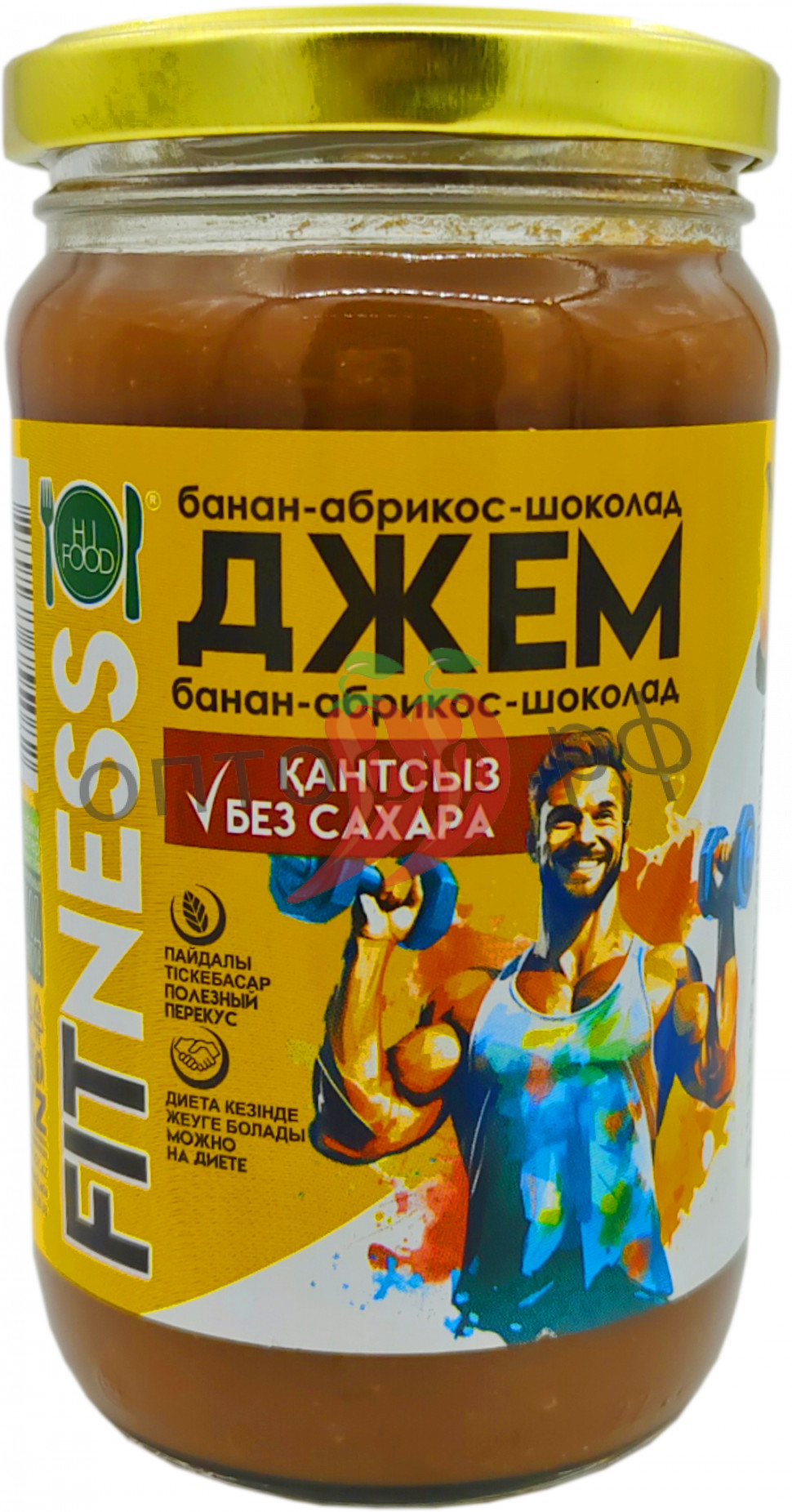 HiFood Джем FITNESS Банан-Абрикос-Шоколад 450гр