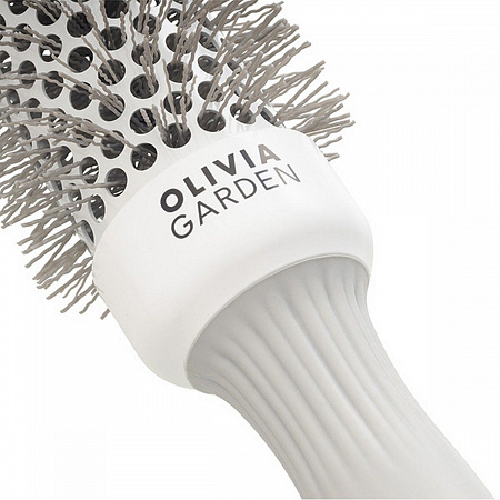 Olivia Garden Термобрашинг для укладки волос / Expert Blowout Speed XL Wavy Bristles White & Grey ID2024/OGBCI25, 25 мм, серый