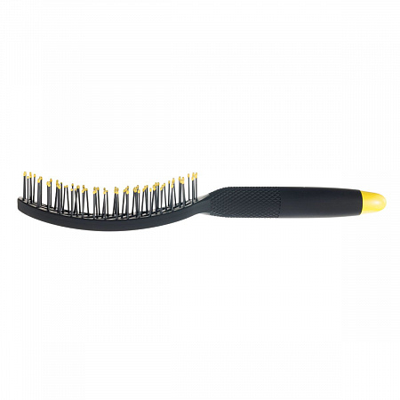 Dewal Щетка для укладки волос продувная узкая / Banana Black BNN83, черный