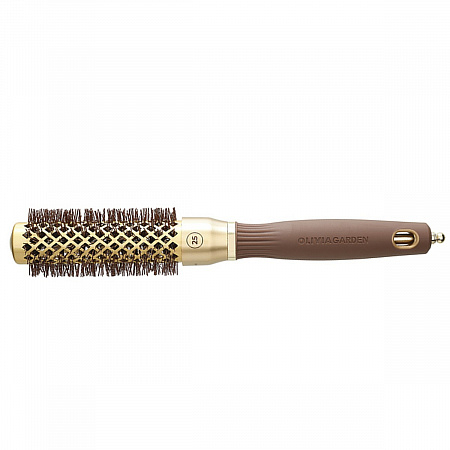Olivia Garden Термобрашинг для укладки волос / Expert Blowout Shine Wavy Bristles ID2048/OGBNT24, 25 мм, коричневый
