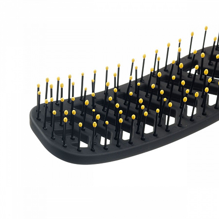 Dewal Щетка для укладки волос продувная узкая / Banana Black BNN83, черный