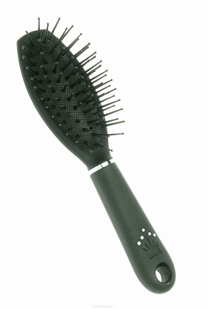 Dewal Beauty Щетка для волос массажная овальная мини / Шарм DBH2386, черный