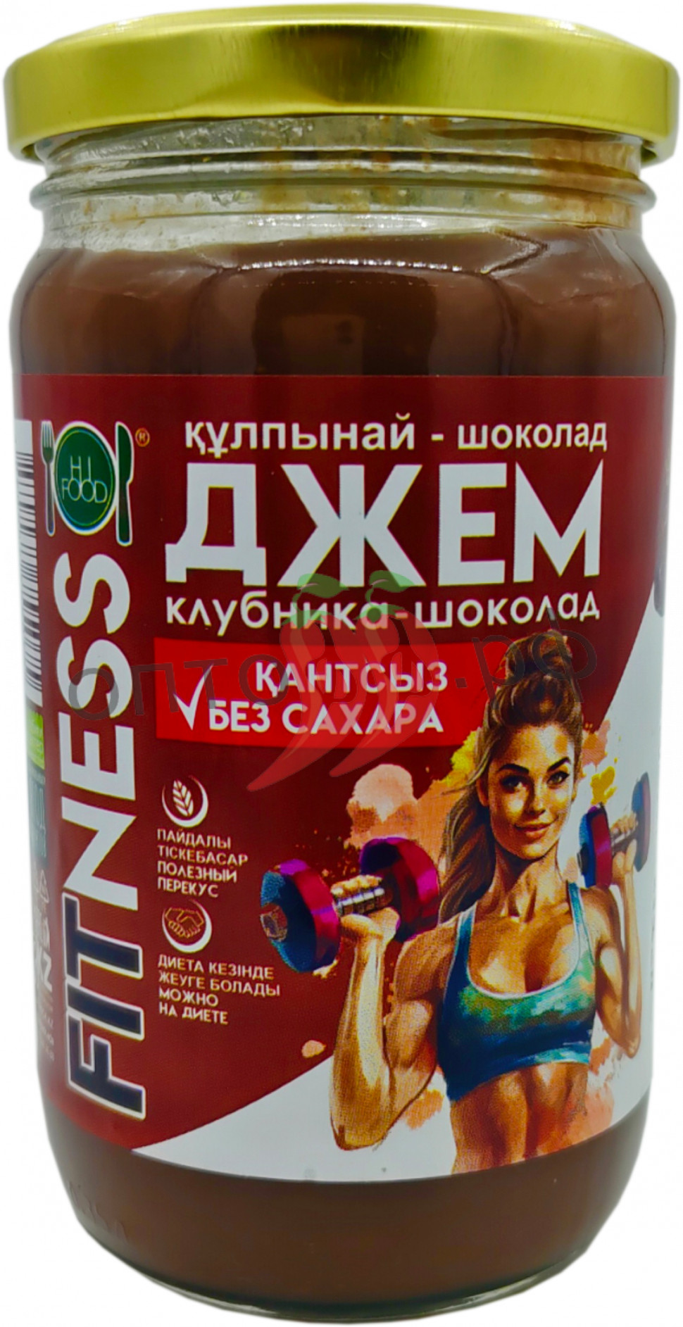 HiFood Джем FITNESS Клубника-Шоколад 450гр