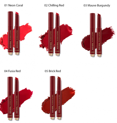 Помада для губ матовая the SAEM Eco Soul Kiss Button Lips Matte 2г