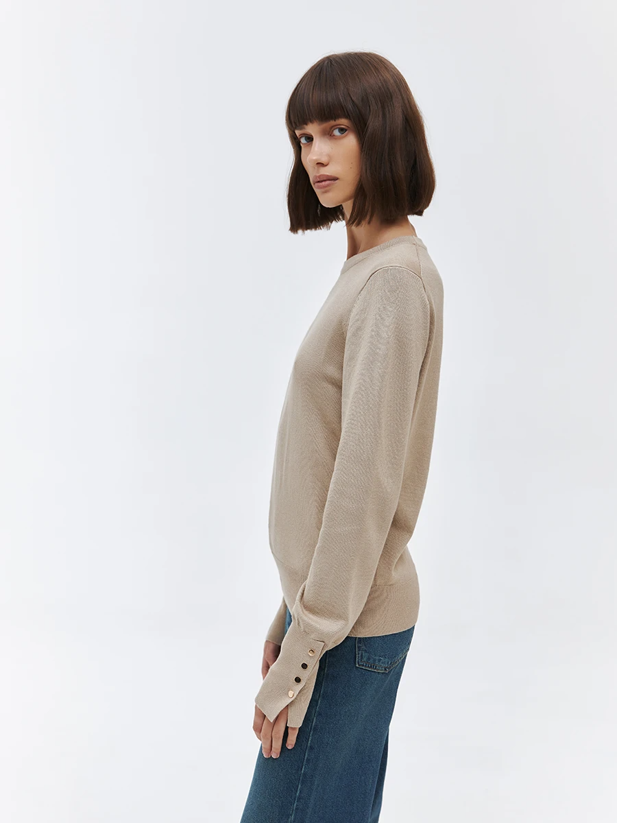 Ст.цена 1590р Джемпер облегающего силуэта Бежевый 74.396.6188.097.1