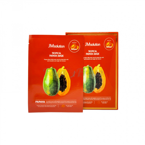 Тканевая маска с экстрактом папаи 28мл JM SOLUTION TROPICAL PAPAYA MASK 28ml