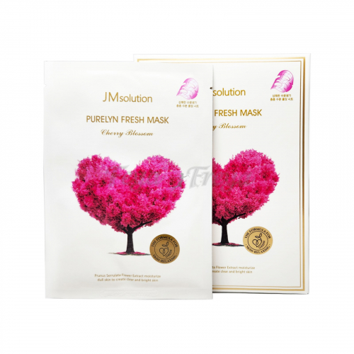 Освежающая тканевая маска «Цветущая вишня» (розовая) 30мл JM SOLUTION PURELYN FRESH MASK PINK 30ml