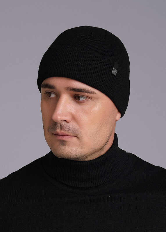 CLE 433963шв флис Шапка мужская 433963шв флис чёрный