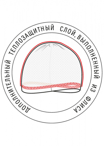 Шапка мужская CLE 492567ха серый/джинсовый