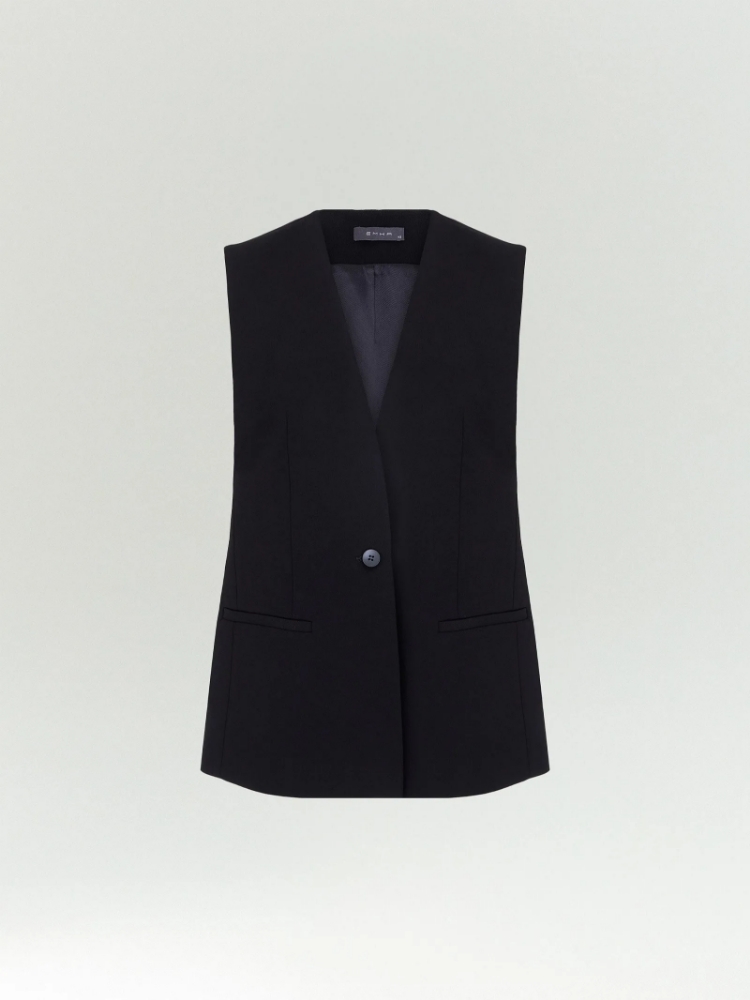 Жилет свободного кроя ,
55% вискоза, 45% полиэстер ,