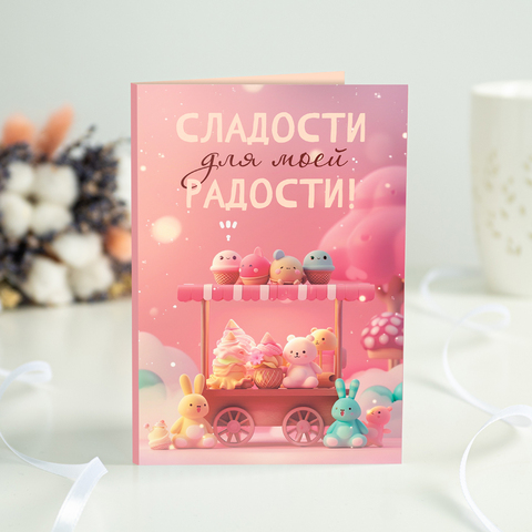 Открытка 4 шоколадки