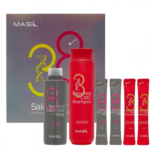 Masil Набор для ухода за волосами / Limited Edition 38 Salon Hair Set. 300 мл, 200 мл, 8 мл x 4