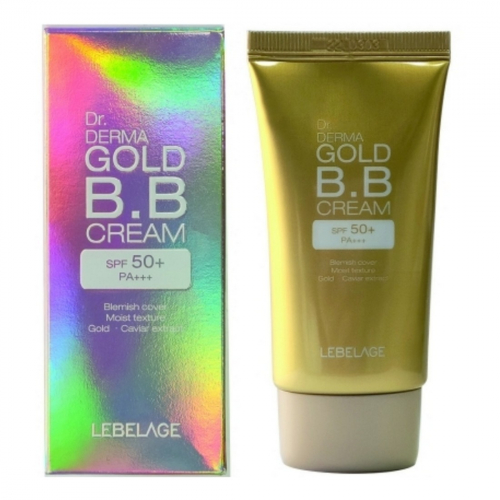 Lebelage BB-крем увлажняющий с золотом / Dr. Derma Gold BB Cream Spf 50+ Pa+++, 30 мл